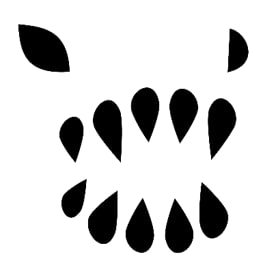Carnivore game logo with predator teeth